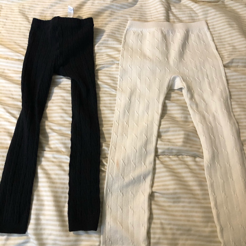 3/$10 Girls thick legging tights 2 pairs